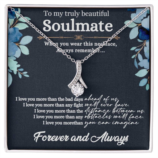Soulful Serenity: A Necklace that Echoes Soulmate Connection, Paired with a Love-Infused Note - Your Daily Remembrance of A Forever Bond