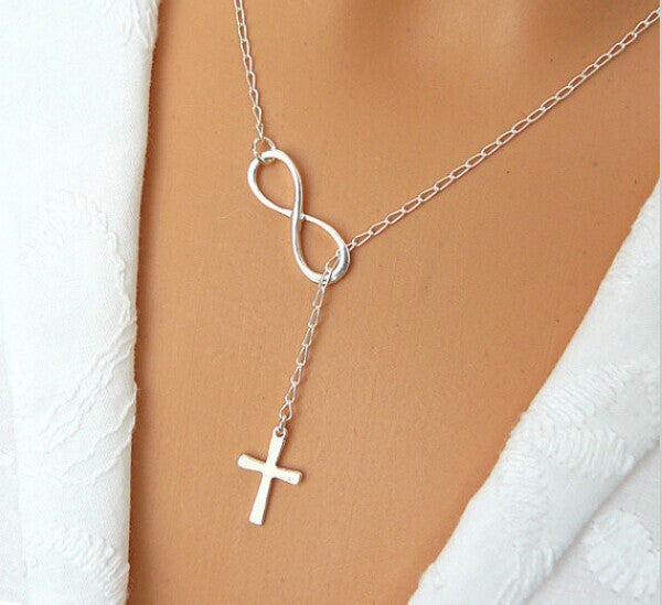 Women Infinity Cross Necklace